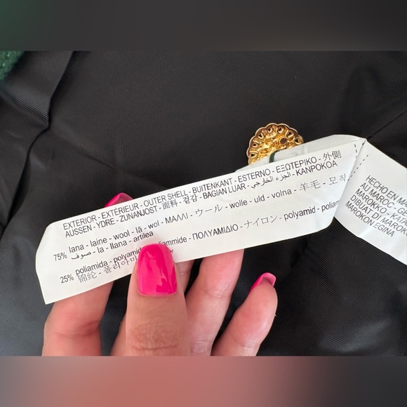 ZARA Manteco Wool Coat — Moss Green — Gold Buttons — Size M — NWT - Picture 10 of 16